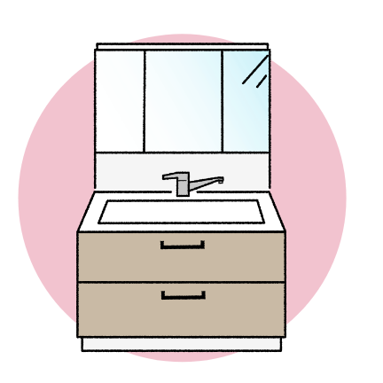 キッチン、換気扇、浴室など名古屋で実績豊富なハウスクリーニングのプロのおそうじままが掃除をした洗面台