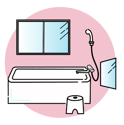 キッチン、換気扇など名古屋で実績豊富なハウスクリーニングのプロのおそうじままが水垢やカビを掃除した浴室